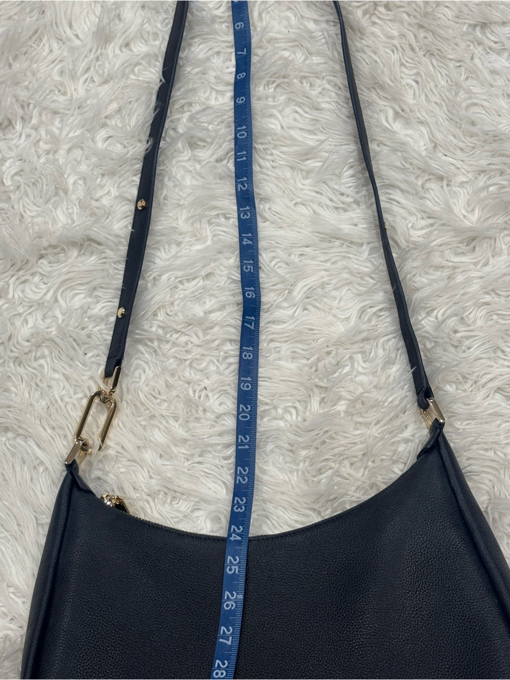 Kate Spade Kayla Pebbled Leather Shoulder Crossbody Bag Black KK055 - Picture 8 of 15